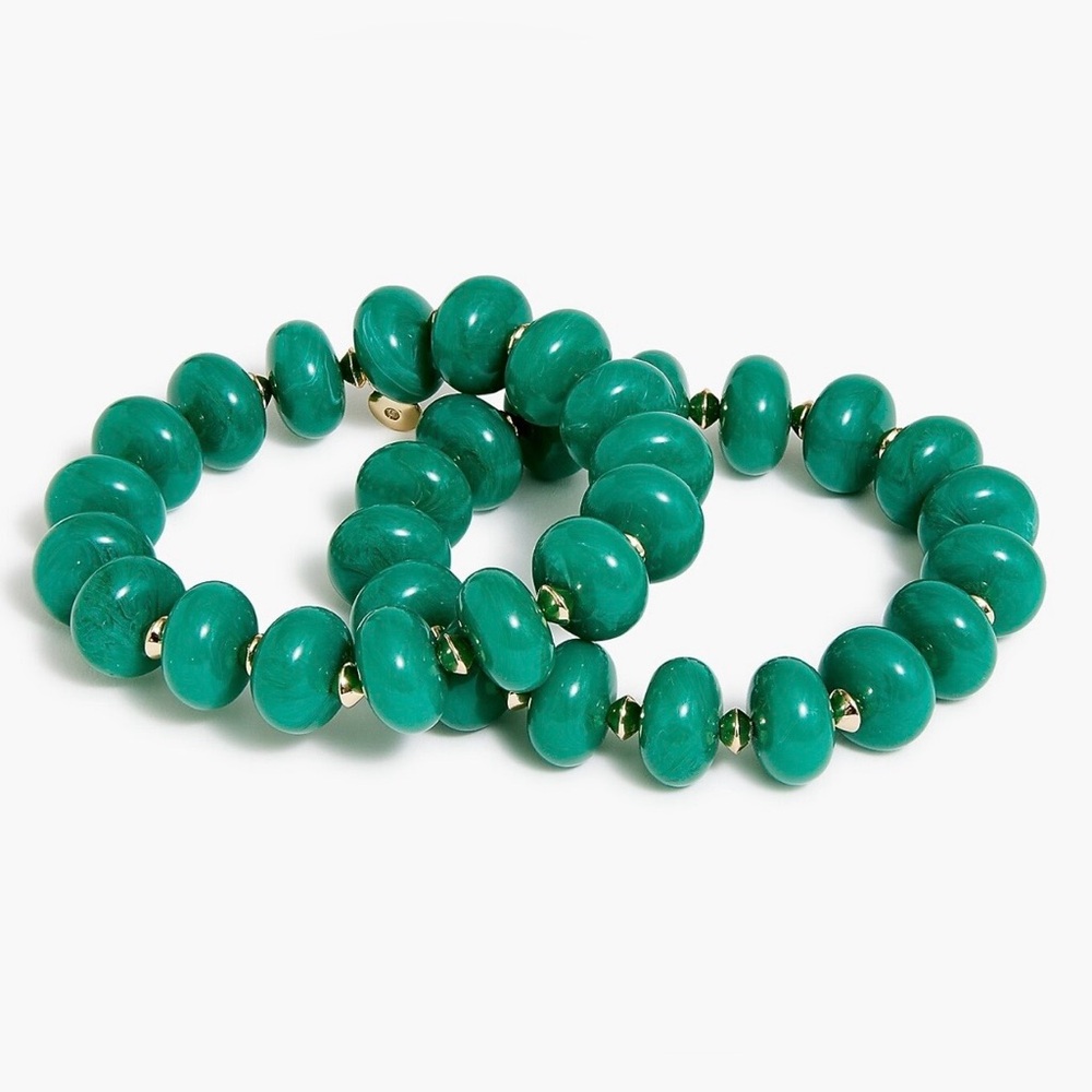 J. Crew Chunky Bead Stretch Bracelet Set - Picture 1 of 4